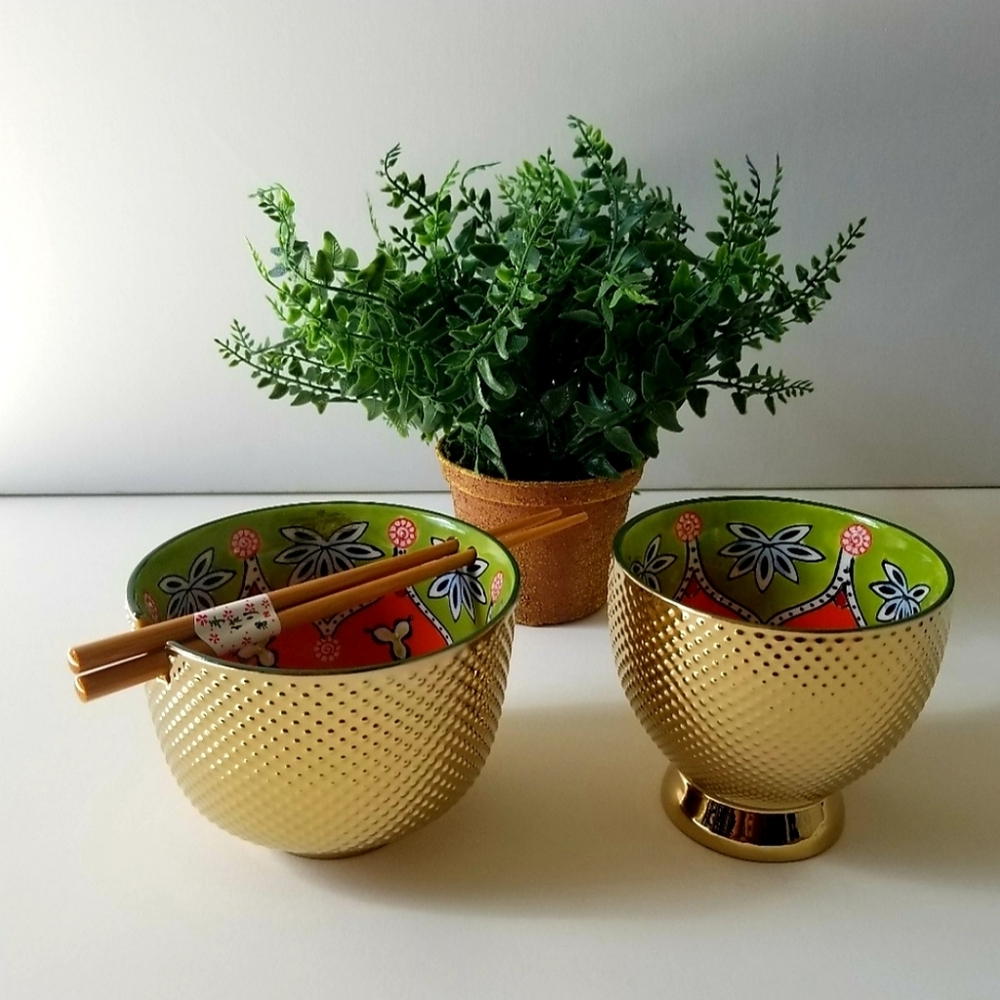 🎁Great Gift Idea🎁 Chinese Bowl Set w/Chopsticks
